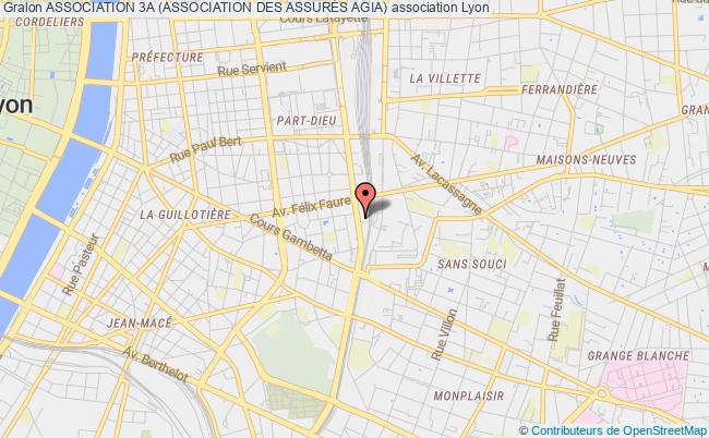 plan association Association 3a (association Des AssurÉs Agia) Lyon