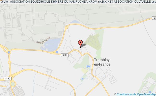 plan association Association Bouddhique Khmere Du Kampuchea-krom (a.b.k.k.k) Association Cultuelle Tremblay-en-France