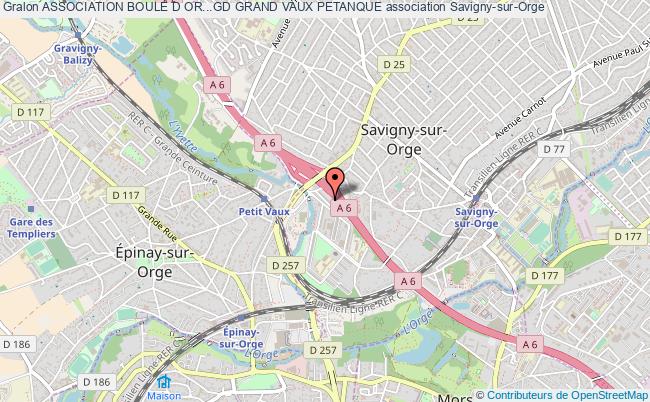 plan association Association Boule D Or...gd Grand Vaux Petanque Savigny-sur-Orge