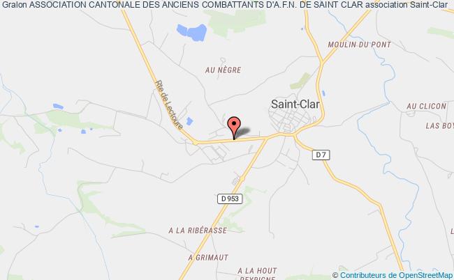 plan association Association Cantonale Des Anciens Combattants D'a.f.n. De Saint Clar Saint-Clar