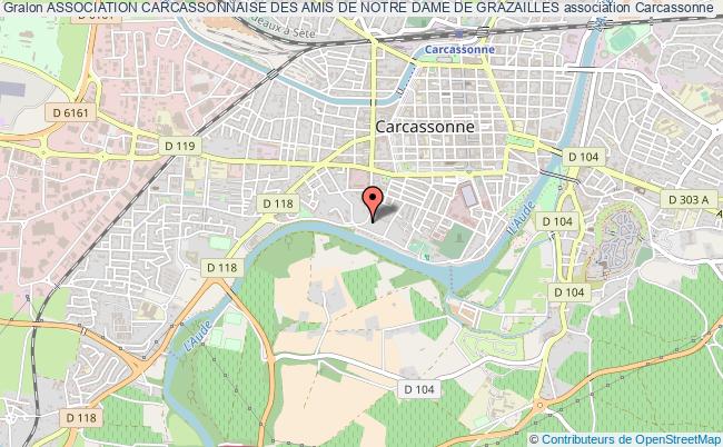 plan association Association Carcassonnaise Des Amis De Notre Dame De Grazailles Carcassonne