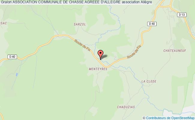 ASSOCIATION COMMUNALE DE CHASSE AGREEE D'ALLEGRE