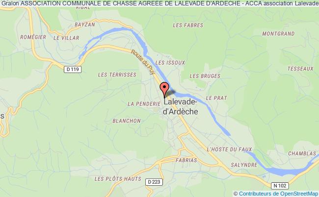 plan association Association Communale De Chasse Agreee De Lalevade D'ardeche - Acca Lalevade-d'Ardèche