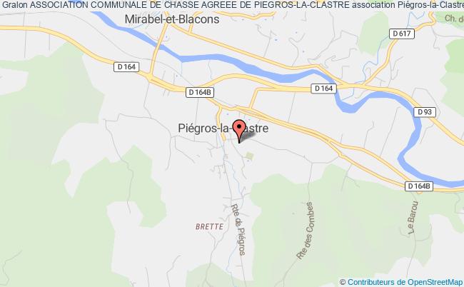 plan association Association Communale De Chasse Agreee De Piegros-la-clastre Piégros-la-Clastre