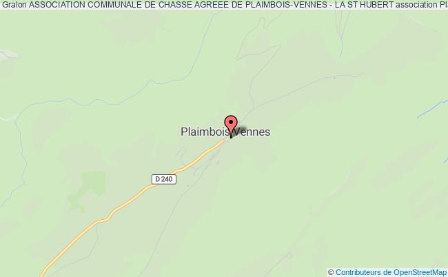 ASSOCIATION COMMUNALE DE CHASSE AGREEE DE PLAIMBOIS-VENNES - LA ST HUBERT