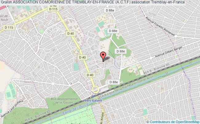 plan association Association Comorienne De Tremblay-en-france (a.c.t.f) Tremblay-en-France