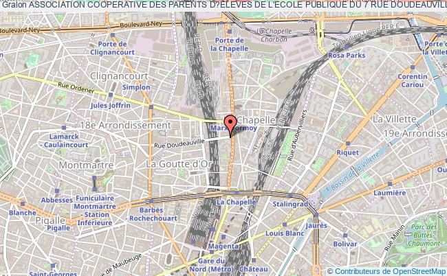 plan association Association Cooperative Des Parents D?eleves De L'ecole Publique Du 7 Rue Doudeauville Paris, 18eme Paris