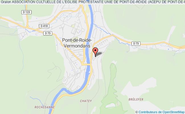 ASSOCIATION CULTUELLE DE L'EGLISE PROTESTANTE UNIE DE PONT-DE-ROIDE (ACEPU DE PONT-DE-ROIDE)