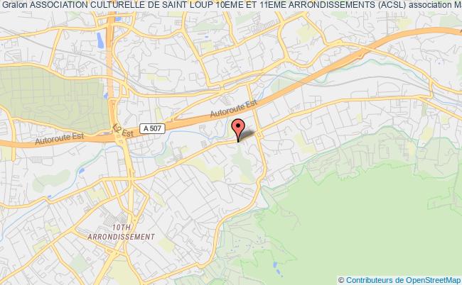 plan association Association Culturelle De Saint Loup 10eme Et 11eme Arrondissements (acsl) Marseille 10e