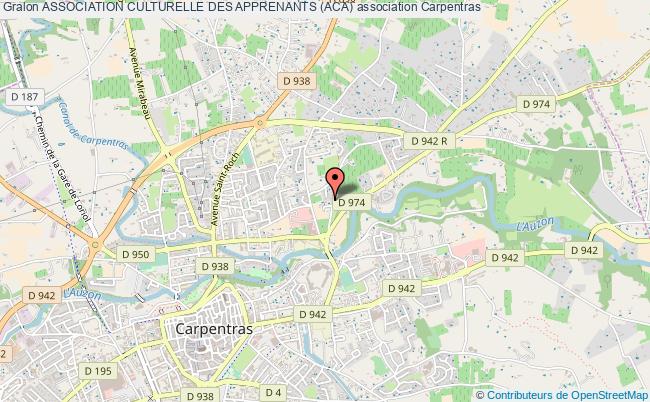 plan association Association Culturelle Des Apprenants (aca) Carpentras