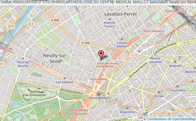 plan association Association D 'oto Rhinolaryngologie Du Centre Medical Maillot Neuilly-sur-Seine