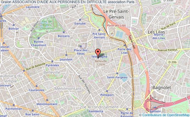 plan association Association D'aide Aux Personnes En DifficultÉ Paris
