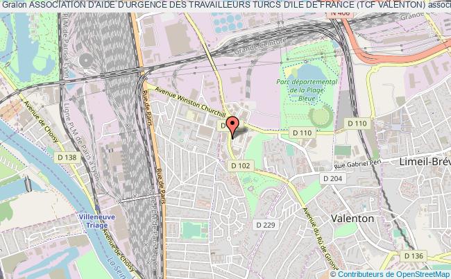 plan association Association D'aide D'urgence Des Travailleurs Turcs D'ile De France (tcf Valenton) Valenton