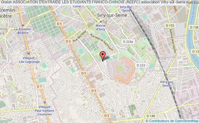 plan association Association D'entraide Les Etudiants Franco-chinois (aeefc) Vitry-sur-Seine