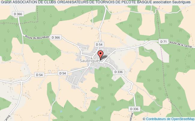 plan association Association De Clubs Organisateurs De Tournois De Pelote Basque Saubrigues