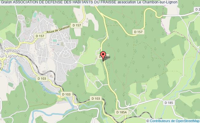 plan association Association De Defense Des Habitants Du Fraisse Le Chambon-sur-Lignon