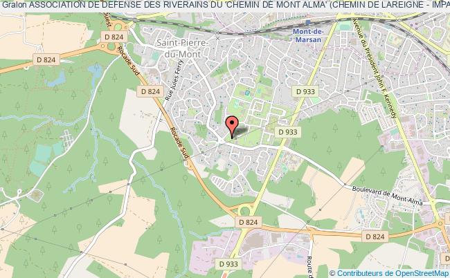 plan association Association De Defense Des Riverains Du 'chemin De Mont Alma' (chemin De Lareigne - Impasse Tabasson) Saint-Pierre-du-Mont