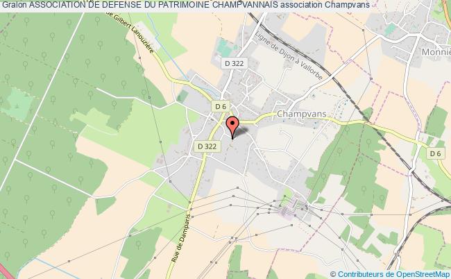 plan association Association De Defense Du Patrimoine Champvannais Champvans
