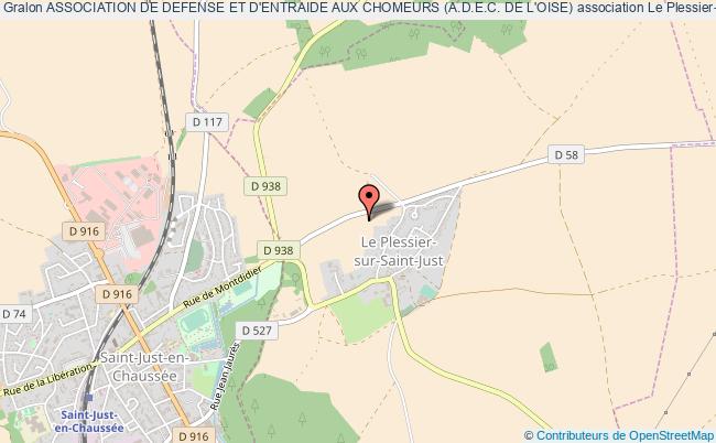 plan association Association De Defense Et D'entraide Aux Chomeurs (a.d.e.c. De L'oise) Le Plessier-sur-Saint-Just