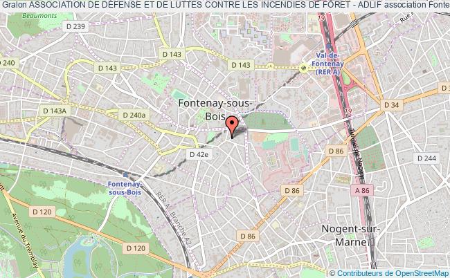 plan association Association De DÉfense Et De Luttes Contre Les Incendies De FÔret - Adlif Fontenay-sous-Bois