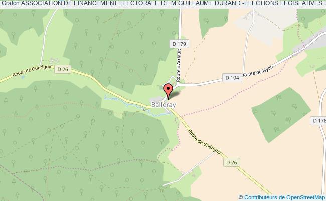 plan association Association De Financement Electorale De M.guillaume Durand -elections Legislatives De Juin 2017- (2eme Circonscription De L'yonne) Vaux d'Amognes