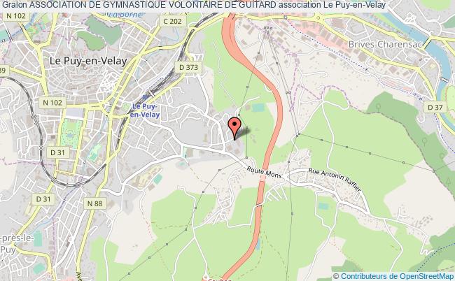 plan association Association De Gymnastique Volontaire De Guitard Le    Puy-en-Velay