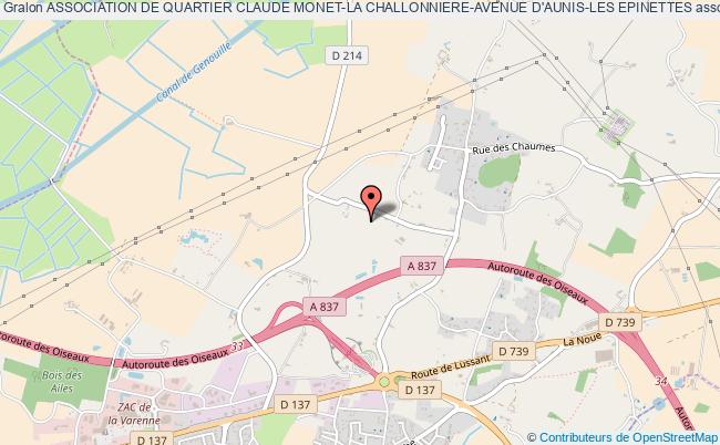 plan association Association De Quartier Claude Monet-la Challonniere-avenue D'aunis-les Epinettes Tonnay-Charente