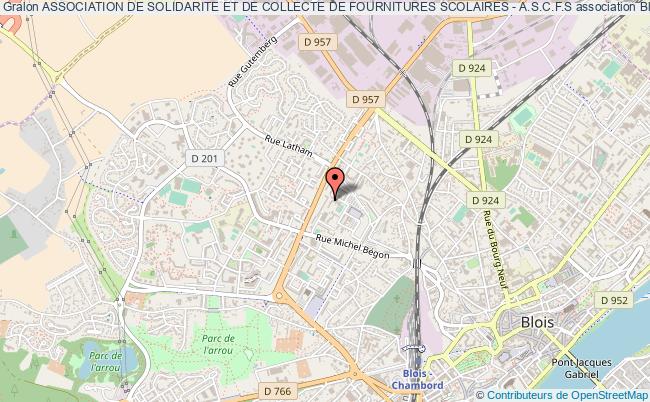 plan association Association De Solidarite Et De Collecte De Fournitures Scolaires - A.s.c.f.s Blois