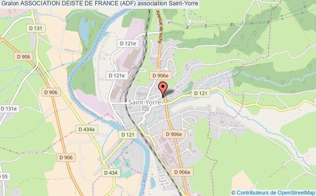 plan association Association DÉiste De France (adf) Saint-Yorre