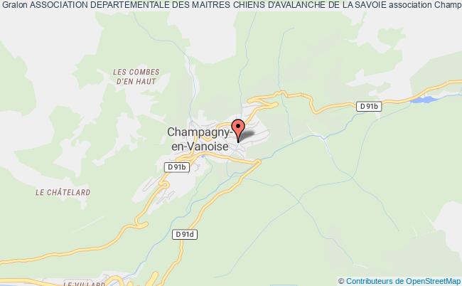 plan association Association Departementale Des Maitres Chiens D'avalanche De La Savoie Champagny-en-Vanoise