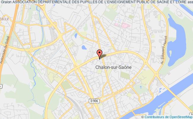plan association Association Departementale Des Pupilles De L'enseignement Public De Saone Et Loire Chalon-sur-Saône