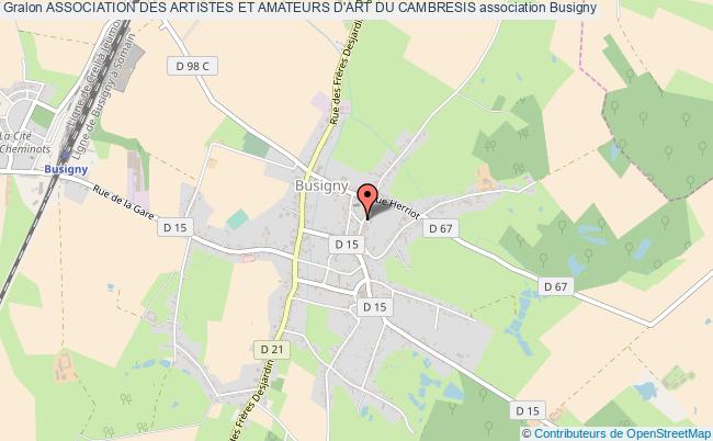 plan association Association Des Artistes Et Amateurs D'art Du Cambresis Busigny