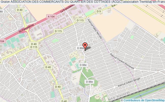 plan association Association Des Commercants Du Quartier Des Cottages (acqc) Tremblay-en-France