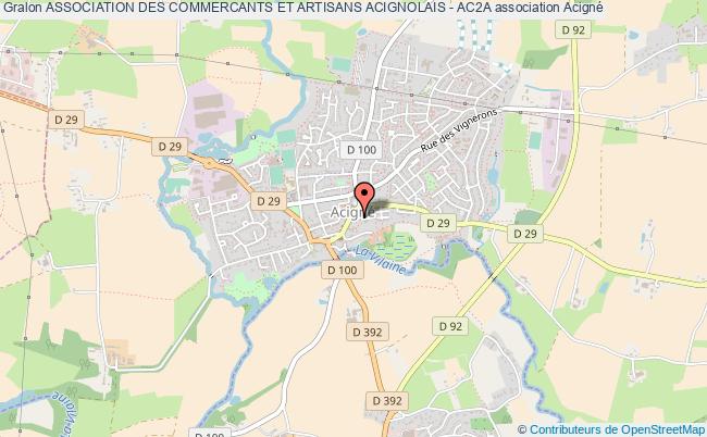 plan association Association Des Commercants Et Artisans Acignolais - Ac2a Acigné