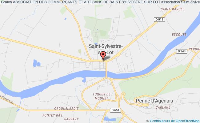 plan association Association Des CommerÇants Et Artisans De Saint Sylvestre Sur Lot Saint-Sylvestre-sur-Lot