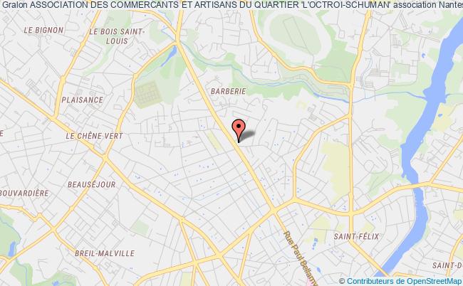plan association Association Des Commercants Et Artisans Du Quartier 'l'octroi-schuman' Nantes