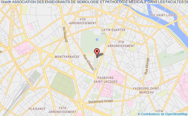 plan association Association Des Enseignants De Semiologie Et Pathologie Medicale Dans Les Facultes De Pharmacie Paris