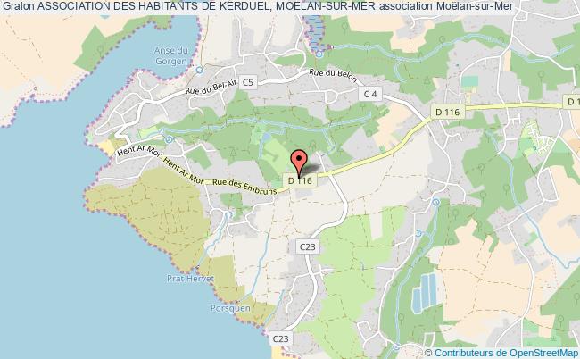 plan association Association Des Habitants De Kerduel, Moelan-sur-mer Moëlan-sur-Mer