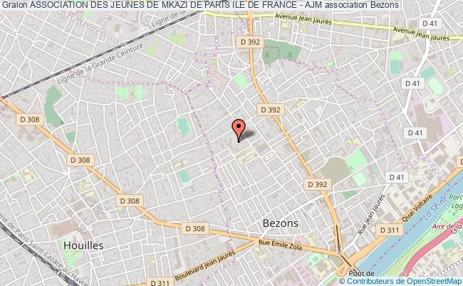 plan association Association Des Jeunes De Mkazi De Paris Ile De France - Ajm Bezons