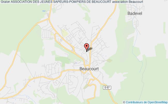 plan association Association Des Jeunes Sapeurs-pompiers De Beaucourt Beaucourt