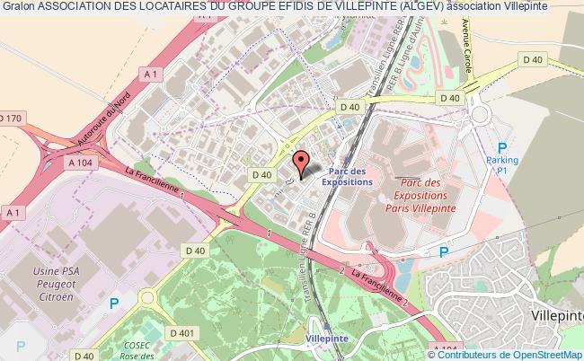 plan association Association Des Locataires Du Groupe Efidis De Villepinte (algev) Villepinte