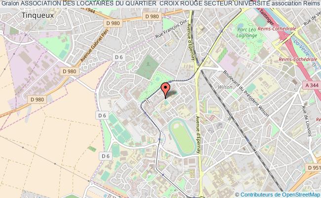 plan association Association Des Locataires Du Quartier  Croix Rouge Secteur Universite Reims