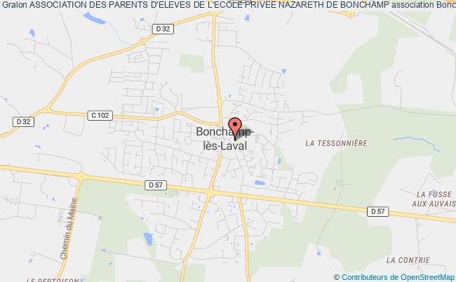 plan association Association Des Parents D'eleves De L'ecole Privee Nazareth De Bonchamp Bonchamp-lès-Laval