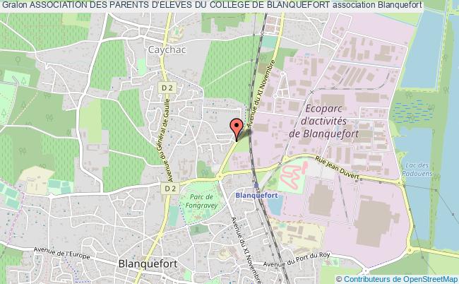 plan association Association Des Parents D'eleves Du College De Blanquefort Blanquefort
