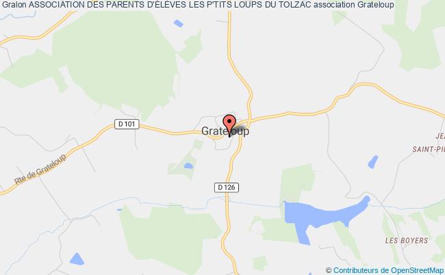 plan association Association Des Parents D'ÉlÈves Les P'tits Loups Du Tolzac Grateloup-Saint-Gayrand