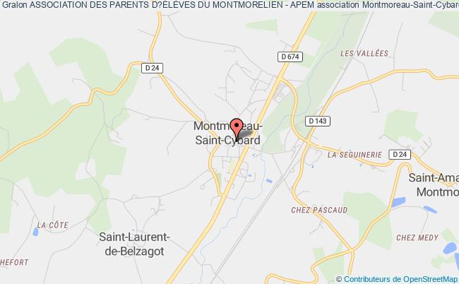 plan association Association Des Parents D?ÉlÈves Du Montmorelien - Apem Montmoreau-Saint-Cybard