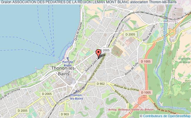 plan association Association Des Pediatres De La Region Leman Mont Blanc Thonon-les-Bains