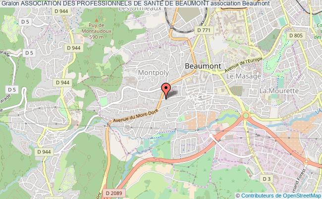 plan association Association Des Professionnels De Sante De Beaumont Beaumont