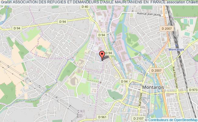 plan association Association Des Refugies Et Demandeurs D'asile Mauritaniens En  France Châlette-sur-Loing