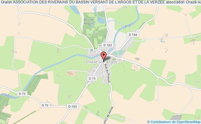 plan association Association Des Riverains Du Bassin Versant De L'argos Et De La Verzee Chazé-sur-Argos
